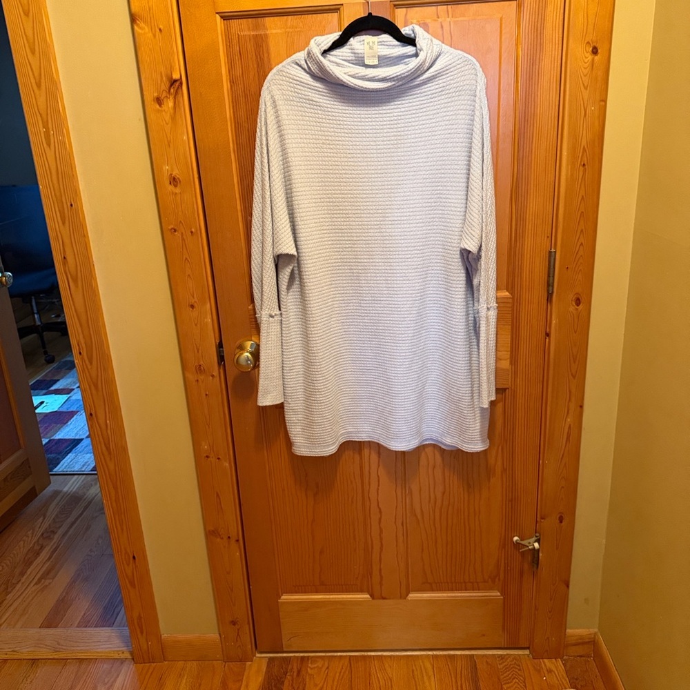 Free people Soft Gray Cowl Neck Tunic/dress